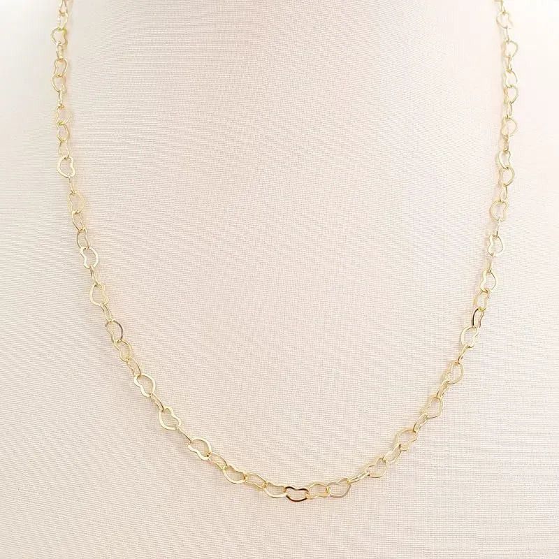 Colar Elos de Coração 40cm