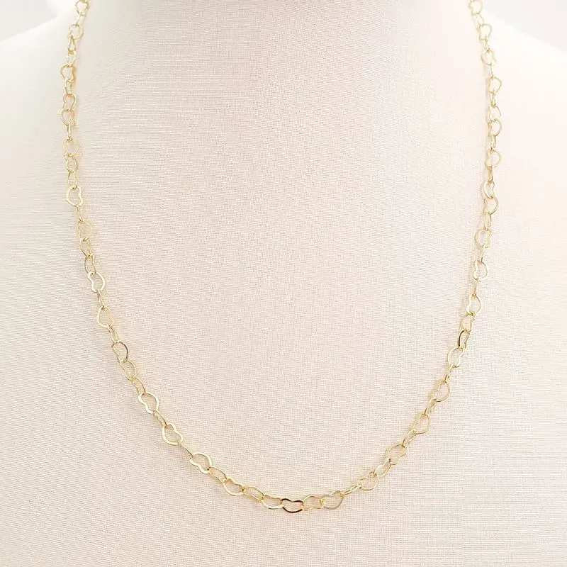 Colar Elos de Coração 45cm