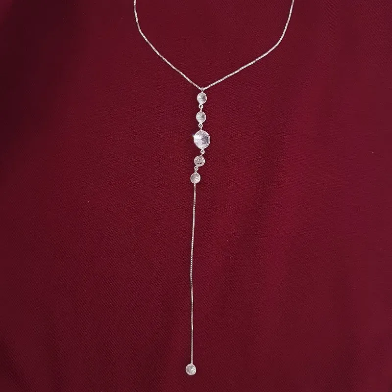 Colar Gravatinha Zircônias