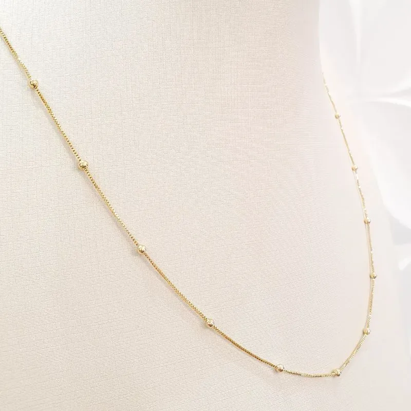 Colar Longo Bolinhas 70cm