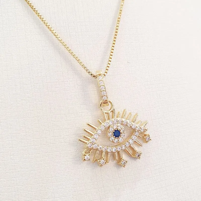 Colar Olho Grego Cravejado