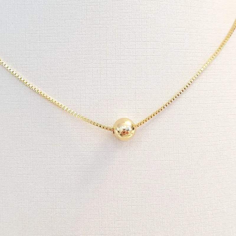 Colar Pingente Esfera 5mm