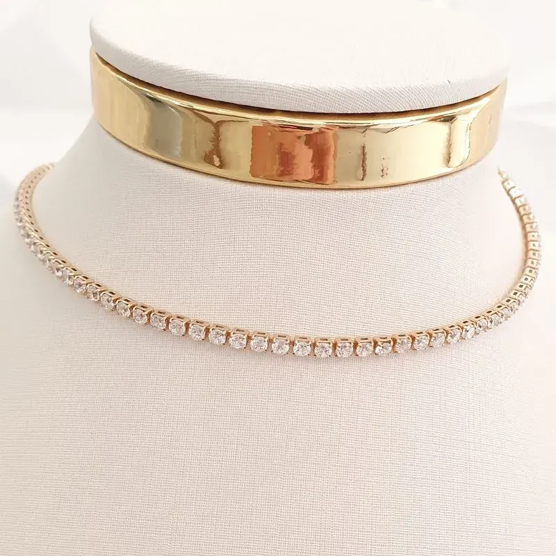 Colar Riviera Cristal (choker)