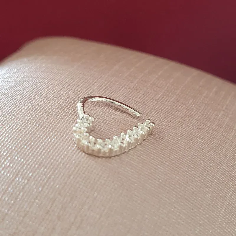 Piercing Coração Liso e Cravejado