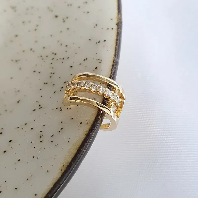 Piercing Fake 3 Fios 1 Cravejado