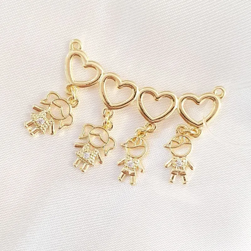 Pingente Canga Coração 4 Filhos