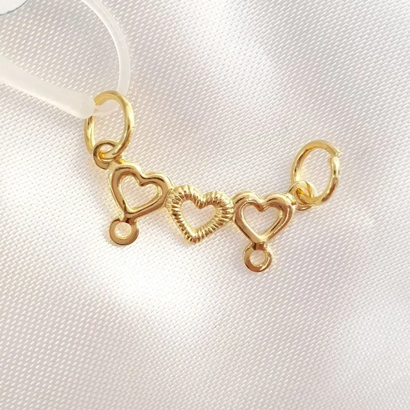 Pingente Canga Coração Vazado (2 Filhos)