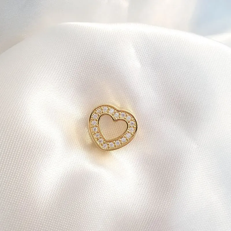 Pingente Coração Cravejado (Bracelete)