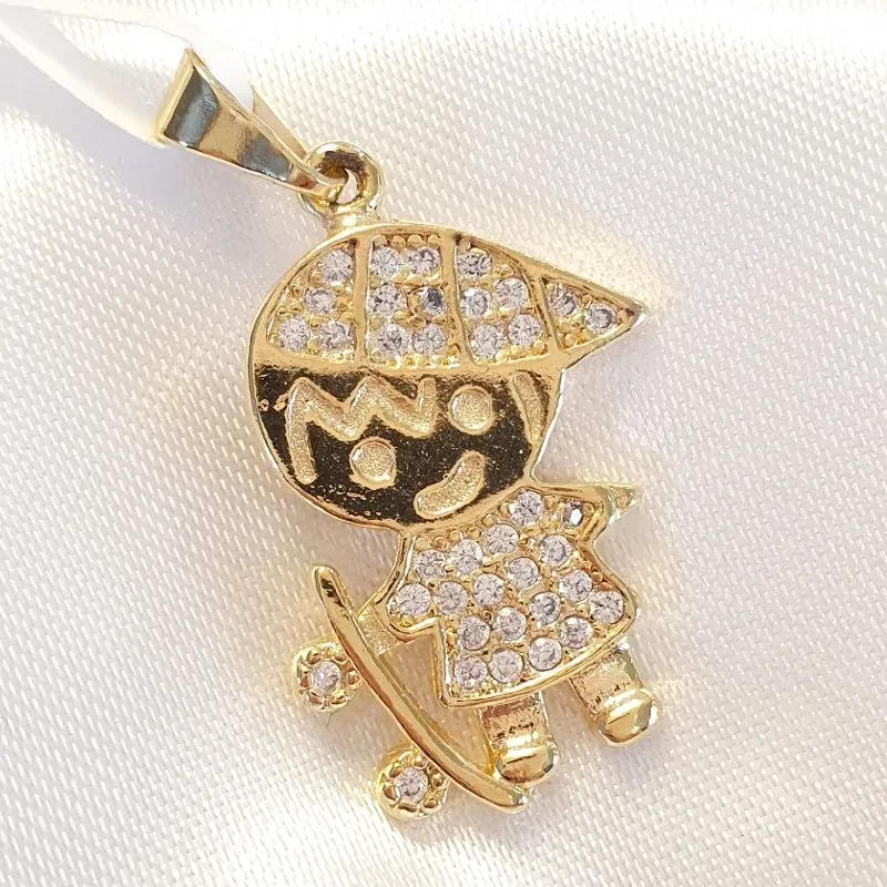 Pingente Menino com Skate