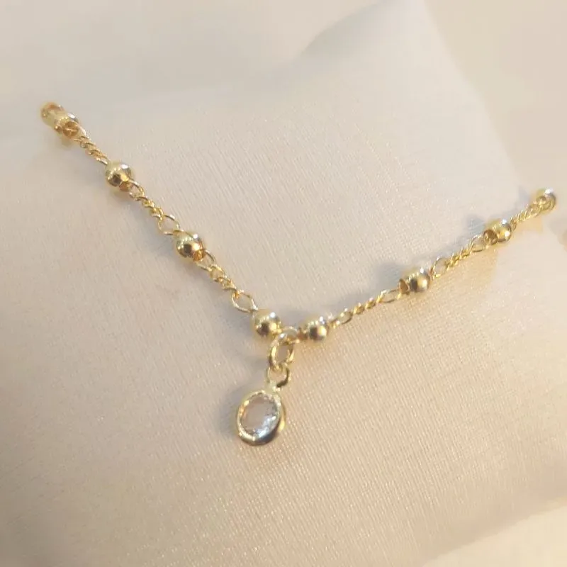 Pulseira Infantil Bolinhas e Zircônias