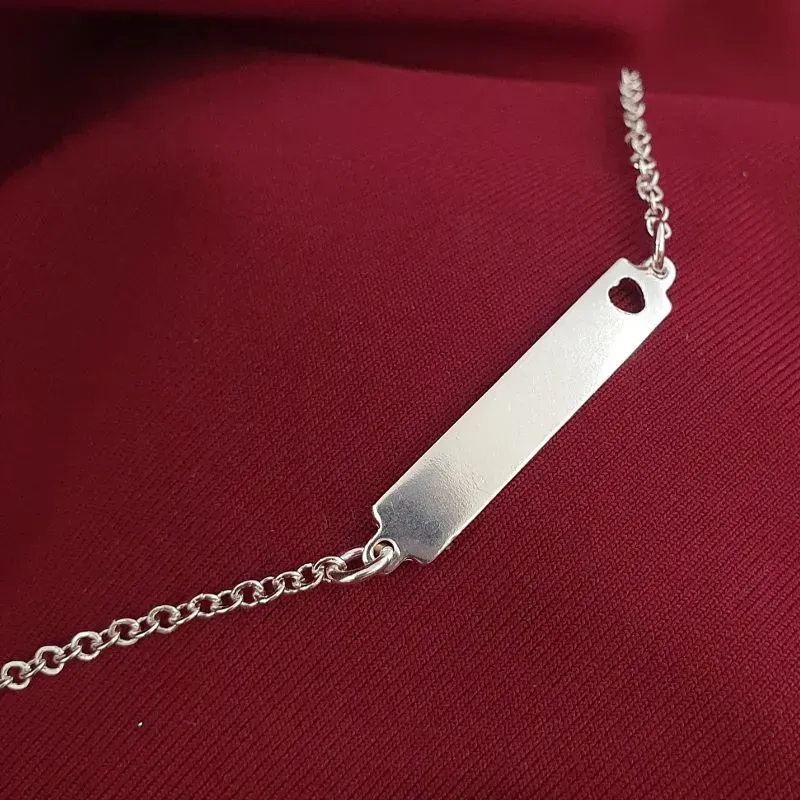 Pulseira Infantil Elinhos Placa Coraçãozinho