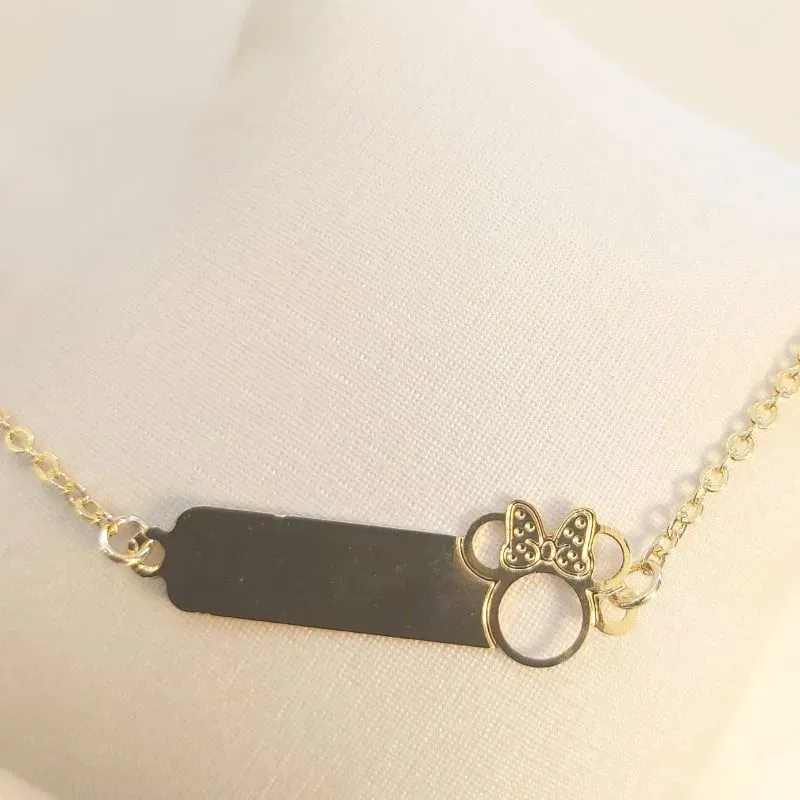 Pulseira Infantil Placa Minnie