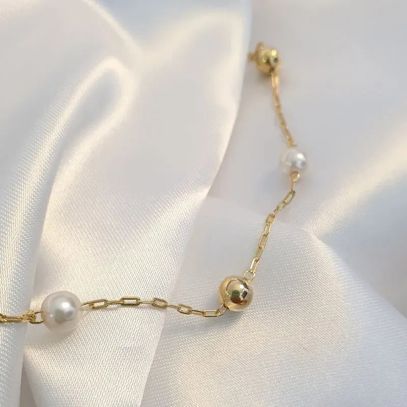 Pulseira Pérolas e Bolas