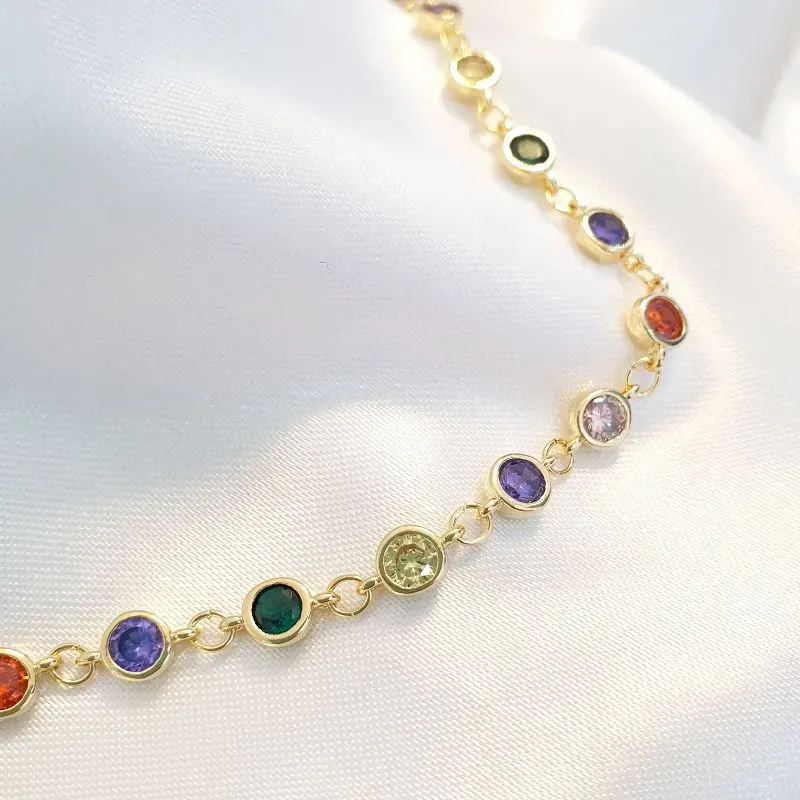 Pulseira Zircônias Coloridas