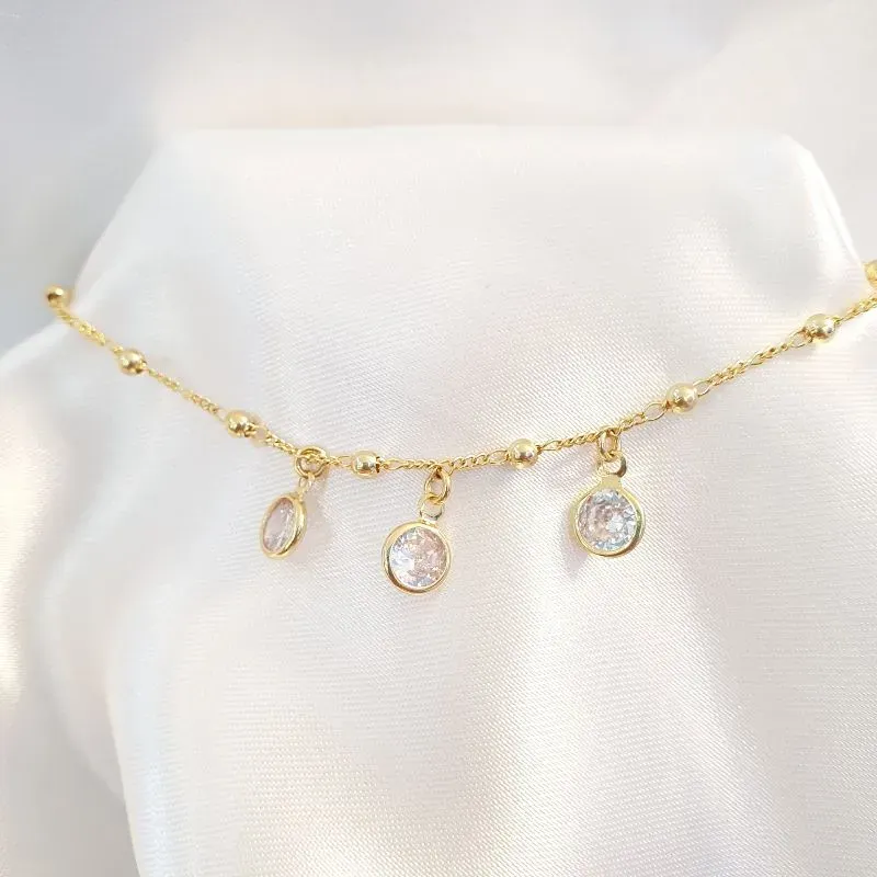 Tornozeleira Bolinhas e Zircônias