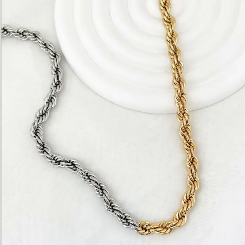 Colar Cordão Baiano Bicolor 7mm