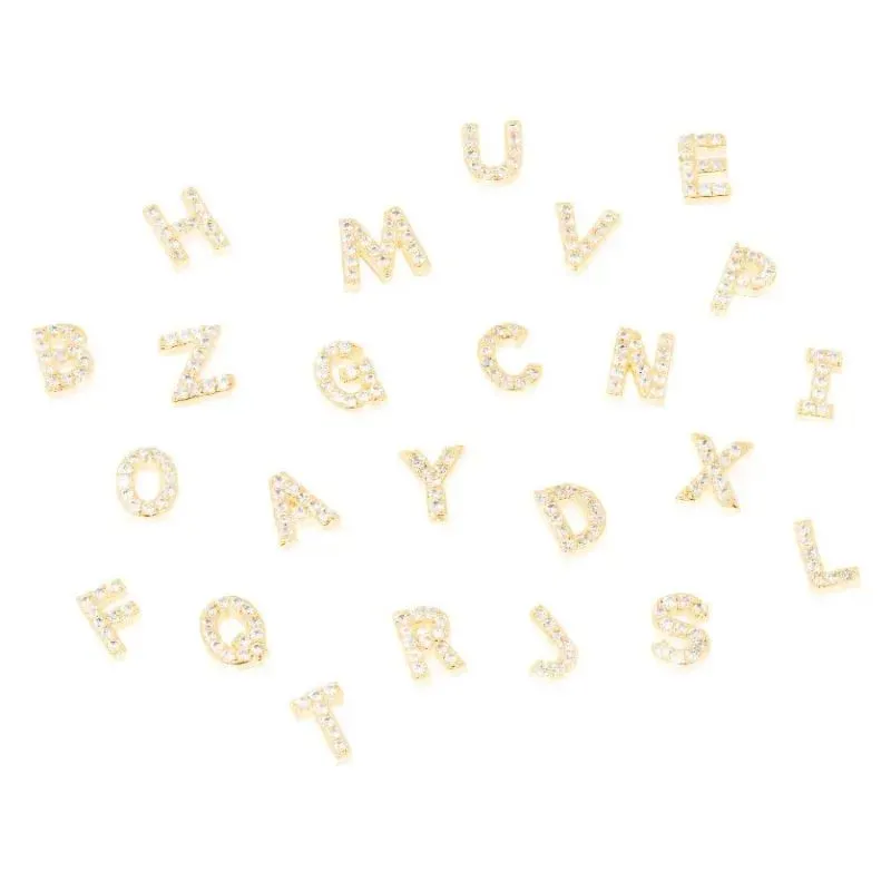 Pingente Letra Cravejada Colar Cápsula