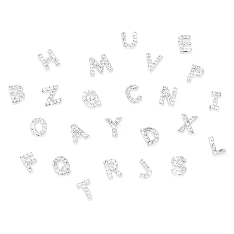 Pingente Letra Cravejada Colar Cápsula