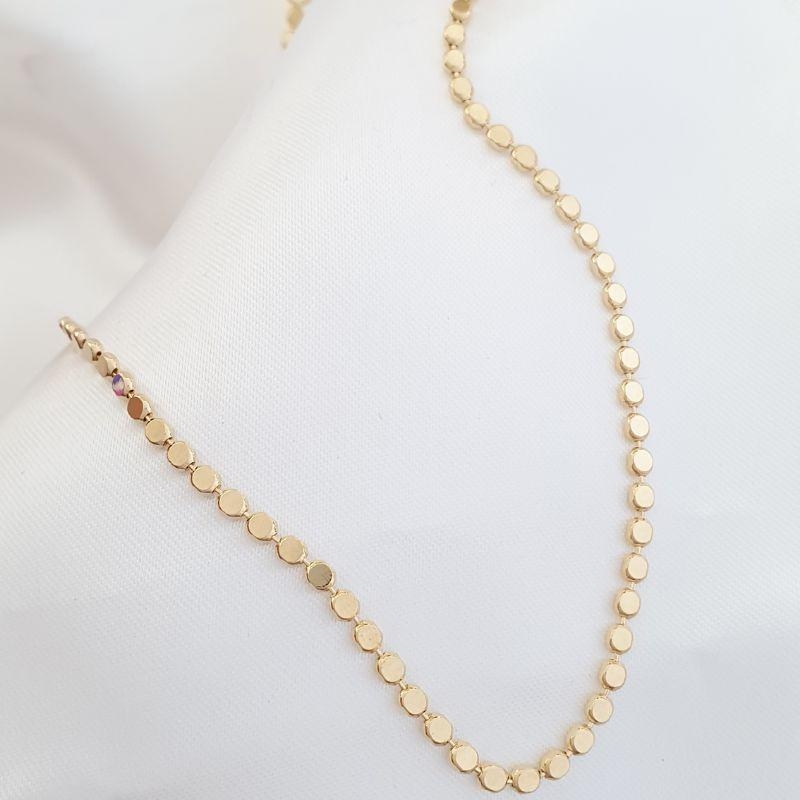 Colar Bolinhas Achatadas 32cm (+10)