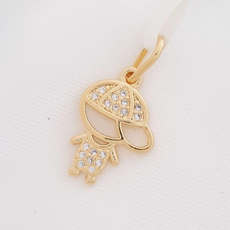 Pingente Menino Cravejado (Vazado)