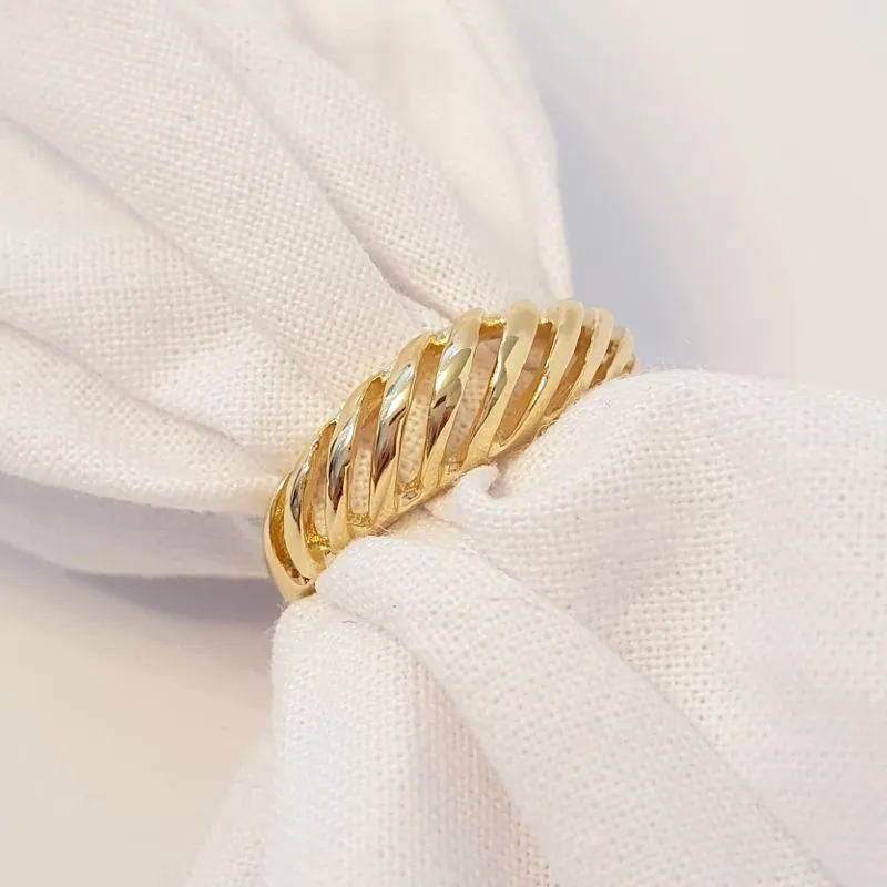 Anel Croissant Vazado (n14 ajustável)