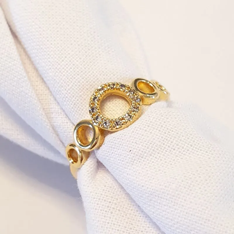 Anel Falange Círculos Lisos e Cravados (n9)