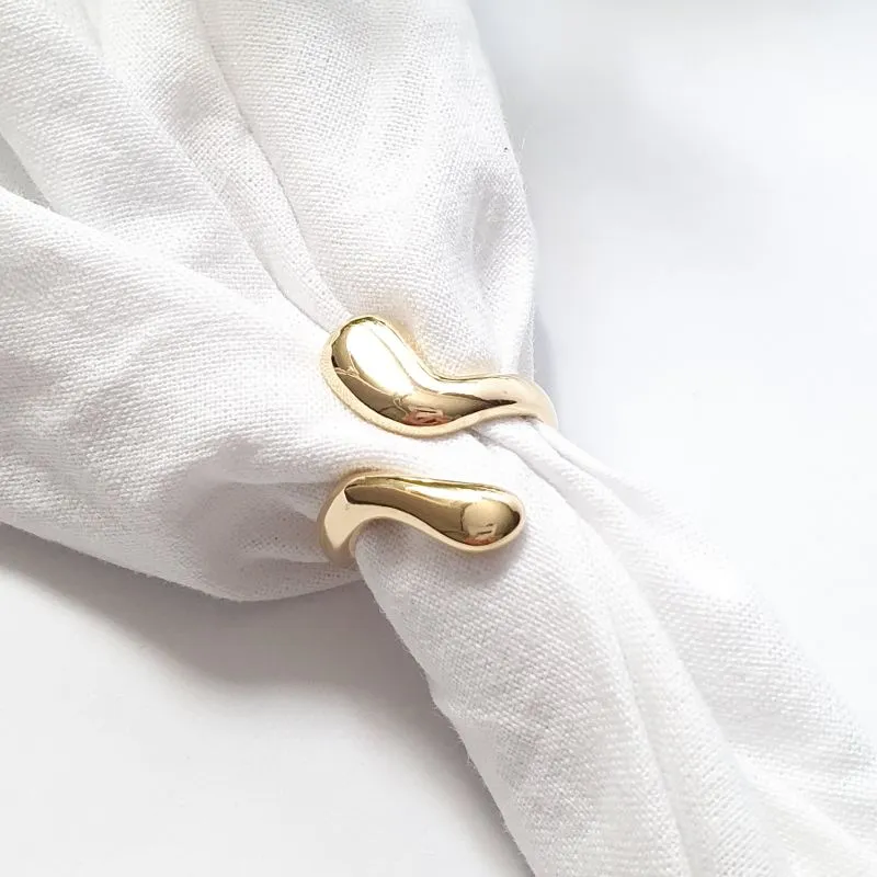 Anel Orgânico 2 Gotas Cima Baixo (n15 ajustável)