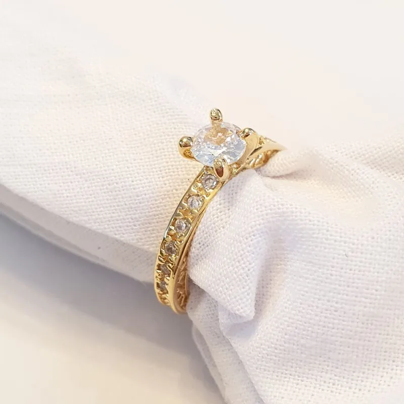 Anel Solitário Detalhado Vs (n11)