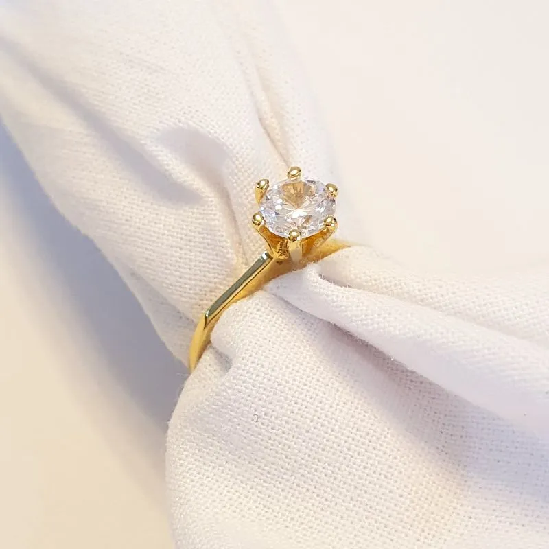 Anel Solitário Liso (n13)