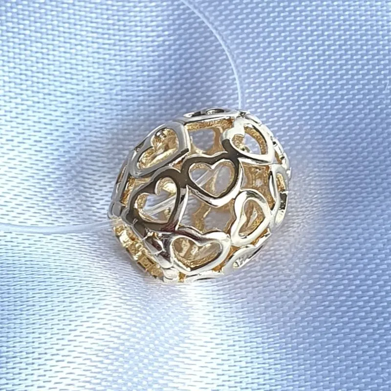 Berloque Abaulado Corações Vazados