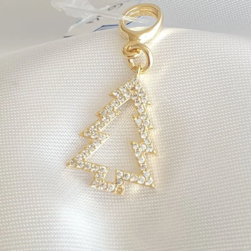 Berloque Árvore de Natal Vazado Cravejado