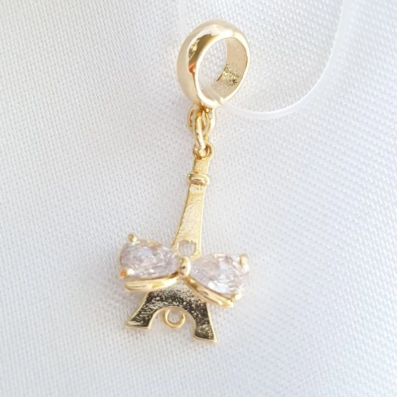 Berloque Torre Eiffel Zircônias