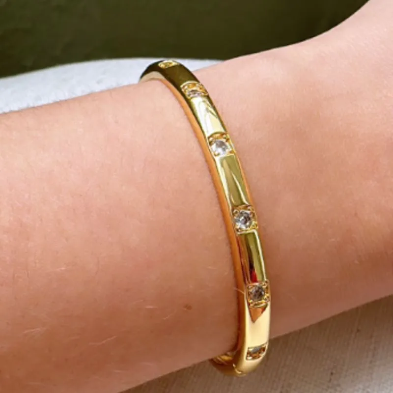 Bracelete Liso Zircônias