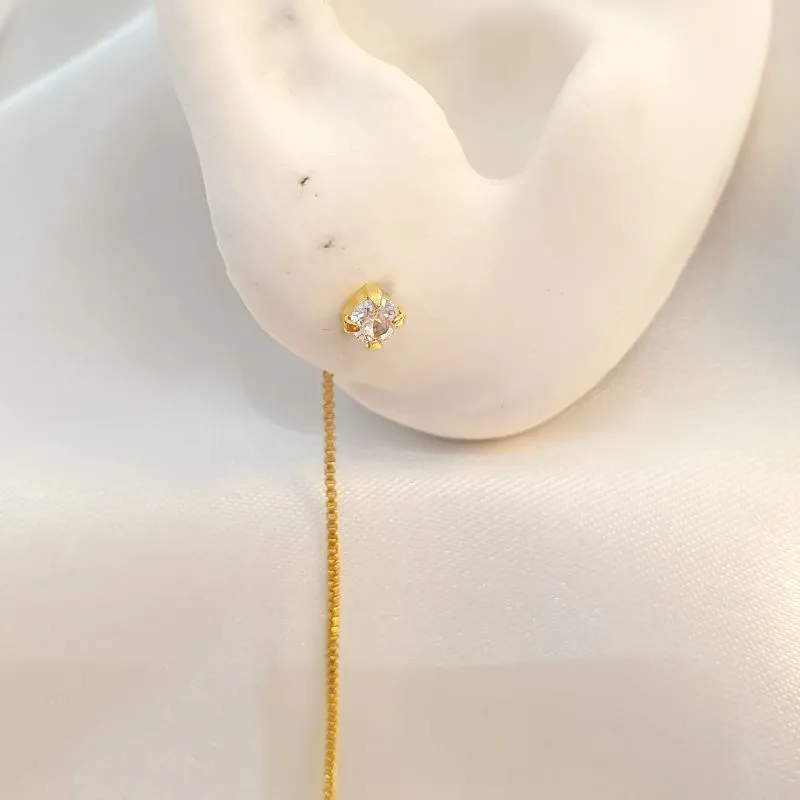 Brinco Agulha Ponto de Luz