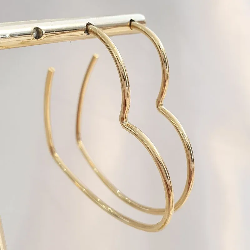 Brinco Argola Fio Coração M