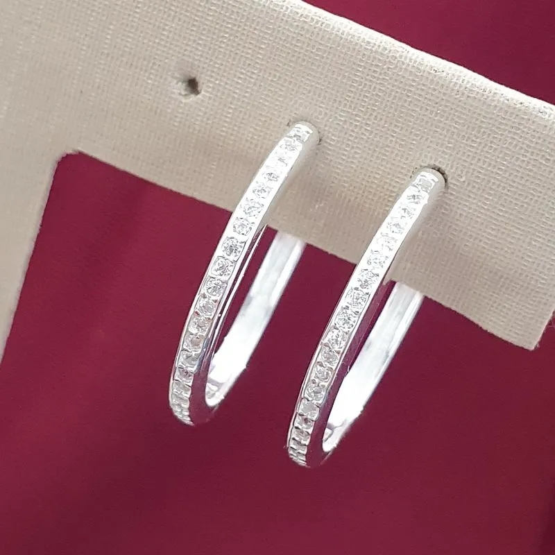 Brinco Argola Grande Cravejada M