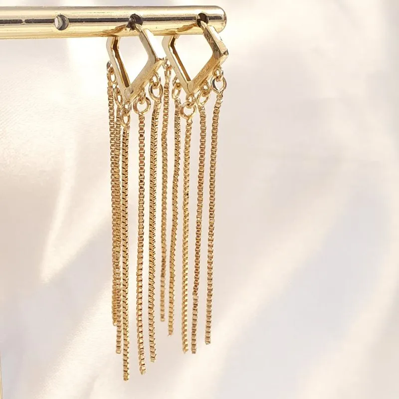 Brinco Argolinha Losango com Venezianas