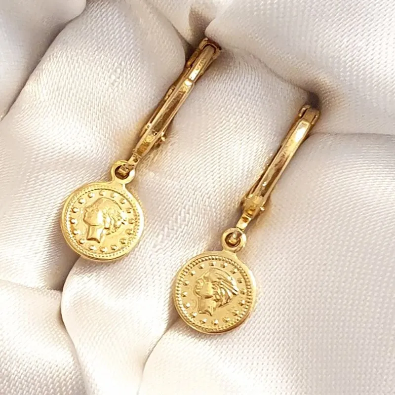 Brinco Argolinha Moeda Lira P