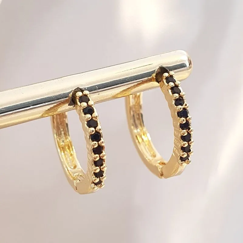 Brinco Argolinha Preta M