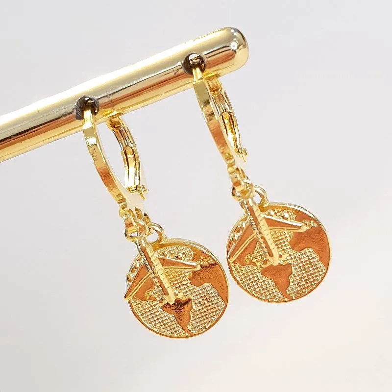 Brinco Argolinha Viagem (Mundo e Avião)