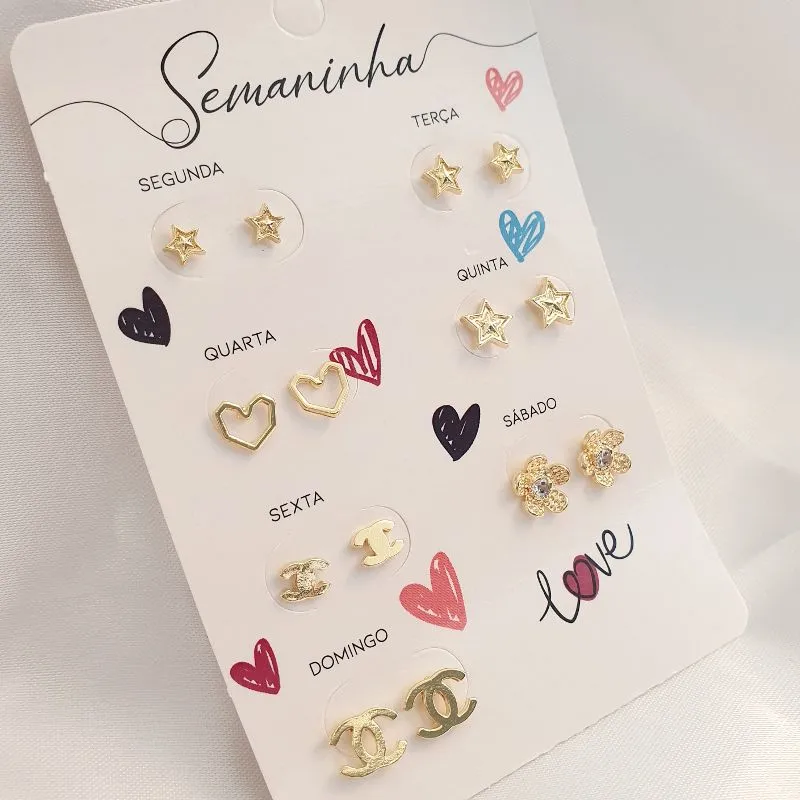 Brinco Cartela Semaninha (Modelo 2)