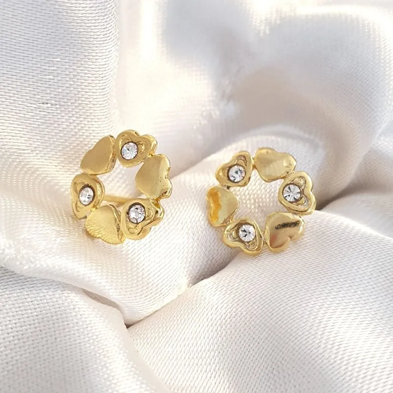 Brinco Círculo Corações