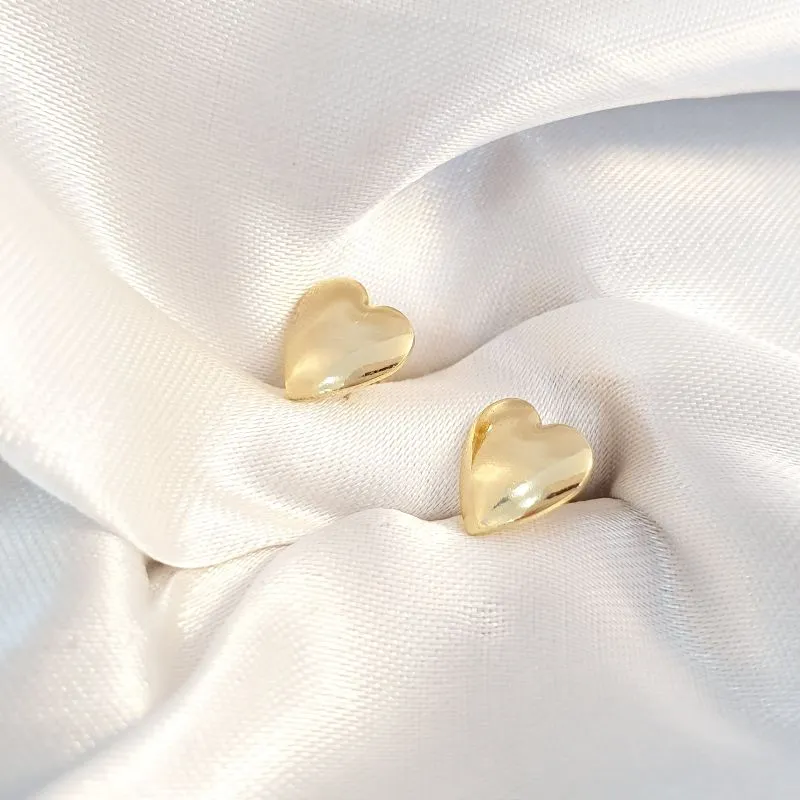 Brinco Coração Abaulado P