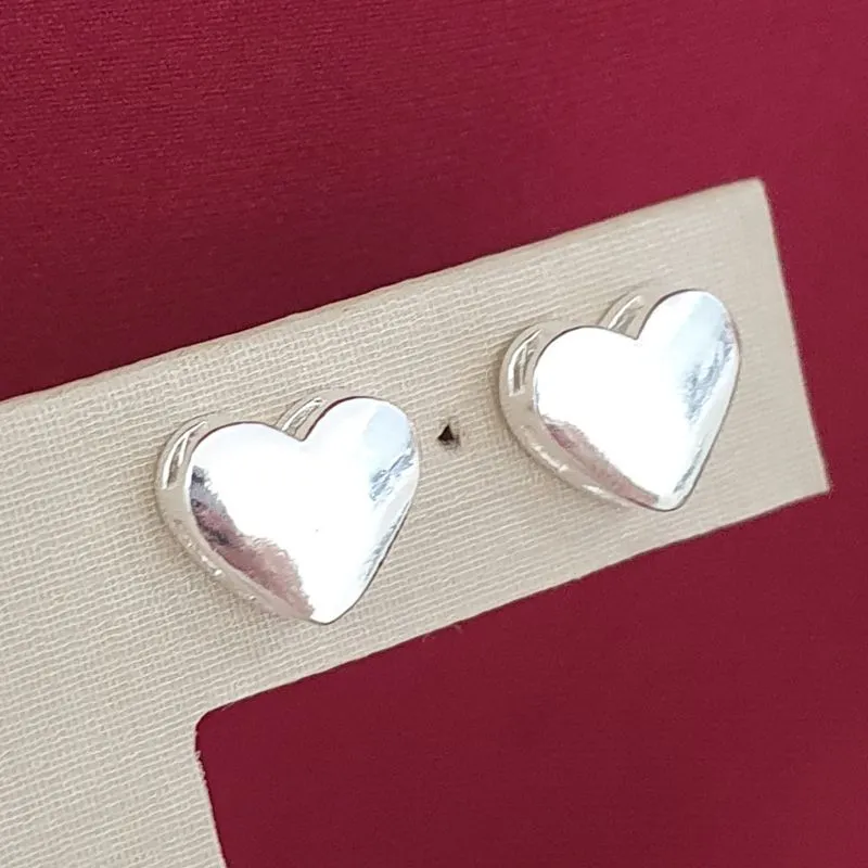 Brinco Coração Liso Grande