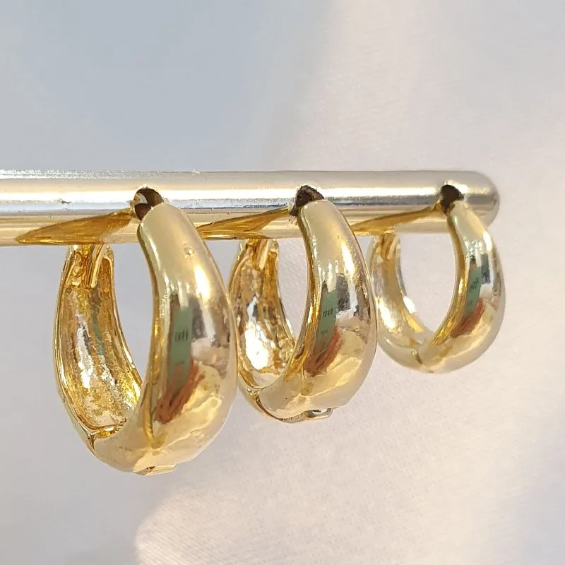 Brinco Trio Argolinha Gota