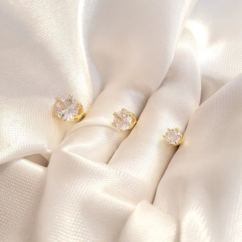 Brinco Trio Ponto de Luz Cálice