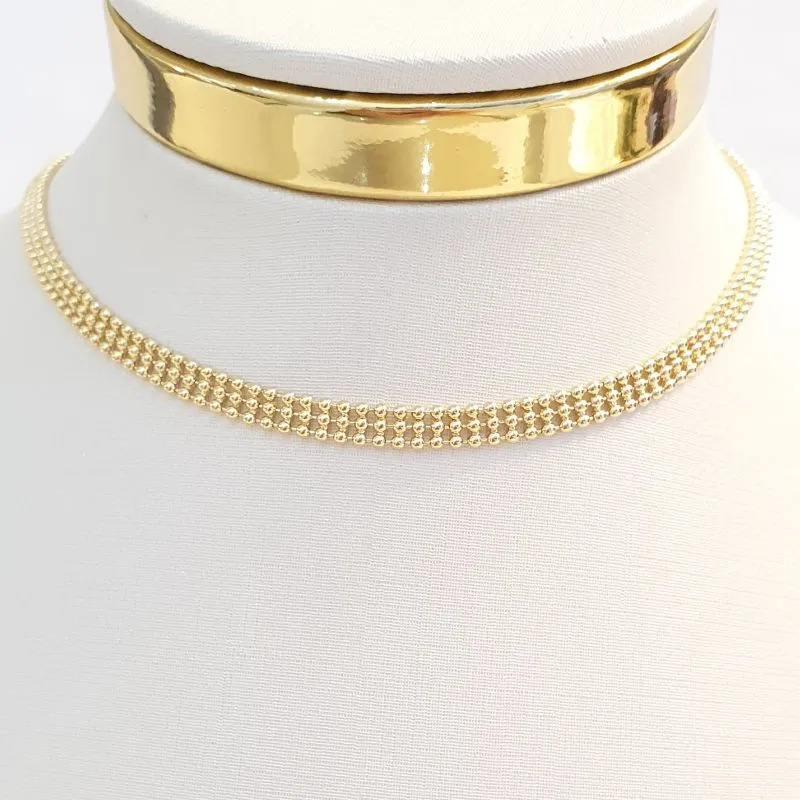 Colar Bolinhas 3 Fios