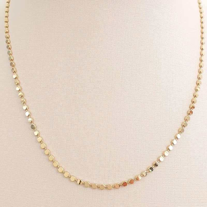 Colar Bolinhas Achatadas 35cm (+5)