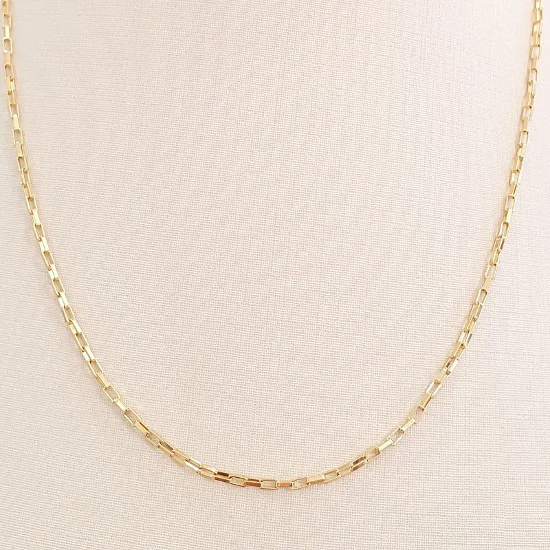 Colar Elos Cartier Quadrada Fina 40cm (+10)