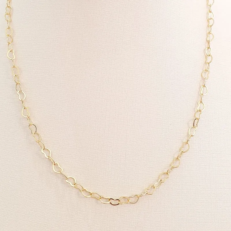 Colar Elos de Coração 40cm